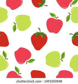 Seamles pattern of fruits, vector eps 10