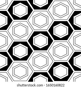 Seamles pattern. Hexahedrons wallpaper. Polygons background. Figures motif.Geometrical shapes backdrop.Hexagons ornament.Digital paper, web designing, textile print.