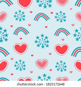 seamles pattern love icon is great for gift wrap, fabric, wallpaper