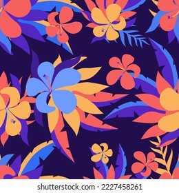 Seamles pattern of modern tropical shapes.Modern vector design for paper, cover, fabric, interior decoration.