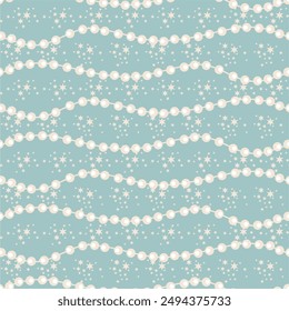 Seamles  pattern print vector wallpaper background with beads art decor glamour beautiful elegant art for paper, textile, pack etc