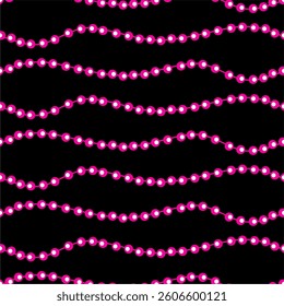Seamles pattern print vector wallpaper background with beads art decor glamour beautiful elegant art for paper, textile, pack etc	
