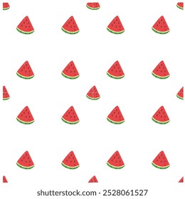 seamles pattern slice of watermelon. isolated on white background