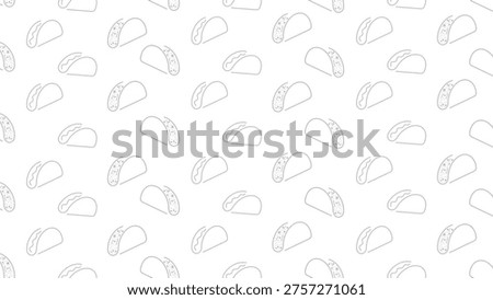 Seamles pattern taco vector illustration. taco pattern for food branding. taco background