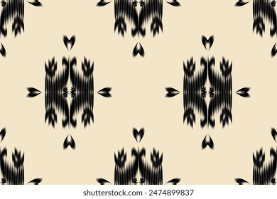 Patrones sin costuras étnico oriental patrón de iKat diseño tradicional para el telón de fondo de la alfombra de Fondo de pantalla de la ropa de tela de batik tribal textil Ilustración vectorial ikat print estilo de bordado