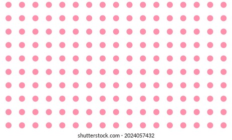 Seamles pink color dots pattern texture. Vector illustration on white background