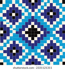 Seamles turkuaz color pattern for creating beautiful design. Samarkand ornaments. 