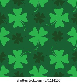 Seamles vector shamrock background for St.Patrick day