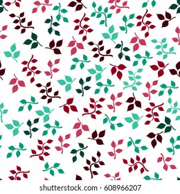 seamles vintage . vintage looking leaf and plants.