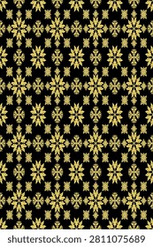 Seamless 002 style Thai yellow black ground,  vector illustration 