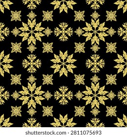 Seamless 002 style Thai yellow black ground,  vector illustration 