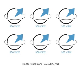 Seamless 360 View Icons Set