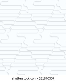 Seamless 3D background. White quilling paper. Realistic shadow and cut out of paper effect. Geometrical pattern.Quilling paper waves forming triangles.