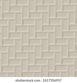 Seamless 3D block tile pattern in beige tones with a geometric layout, ideal for backgrounds, wallpapers, and interior design visuals.