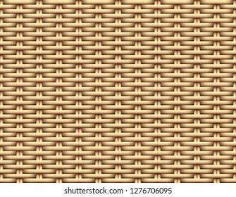 Seamless 3D Brown Rattan pattern, vector art