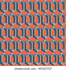 Seamless 3d colorful background with cubes. Print. Cloth design, wallpaper.