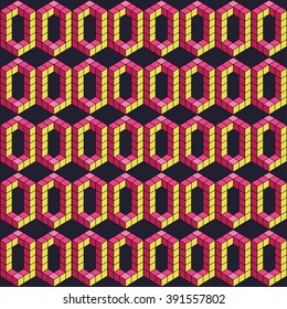 Seamless 3d colorful background with cubes. Print. Cloth design, wallpaper.