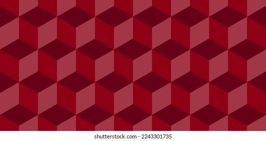 Seamless 3D cubic pattern. Abstract geometric low poly background. Stylish fractal texture.