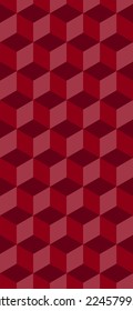 Seamless 3D cubic pattern. Abstract geometric low poly background. Stylish fractal texture.