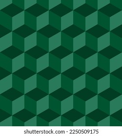 Seamless 3D cubic pattern. Abstract geometric low poly background. Stylish fractal texture.