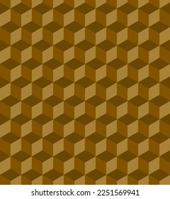 Seamless 3D cubic pattern. Abstract geometric low poly background. Stylish fractal texture.
