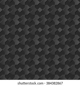 Seamless 3D elegant dark paper art pattern 039 Square Geometry

