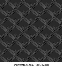 Seamless 3D elegant dark paper art pattern 108 Scale Curve Line
