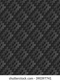 Seamless 3D elegant dark paper art pattern 363 Mosaic Check Cross

