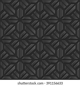 Seamless 3D elegant dark paper art pattern 361 Geometry Cross
