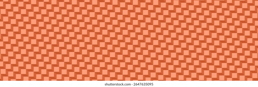Seamless 3D geometric cube pattern with warm terracotta shades. Ideal for backgrounds, wallpapers, and modern design projects.