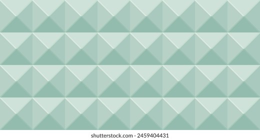 Seamless 3d geometric pattern with optical illusions for wrapping paper, banner, cover design, catalog. Light green modern premium background. Wallpapers. 3D Tiles