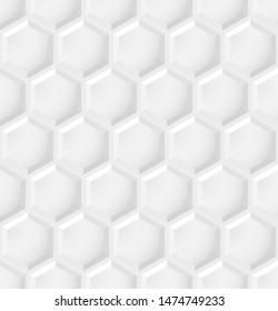 Seamless 3d hexagonal pattern - abstract vector background