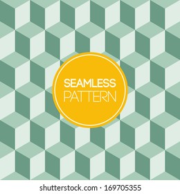 Seamless 3d Isometric Cube Pattern