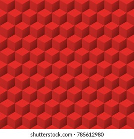 Seamless 3d isometric cube pattern background texture