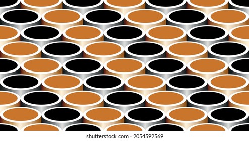 Seamless 3d modern abstract  geometric pattern. Vector Illustration.
