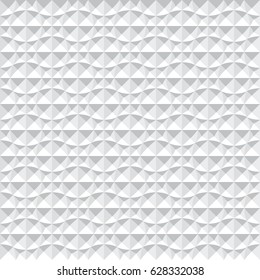 Seamless 3d pattern. White geometric texture. Vector art.