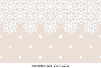 Seamless 3d Ramadan Islamic pattern in Arabian style Vector illustration	