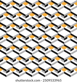 Seamless 3D shape image pattern illustration