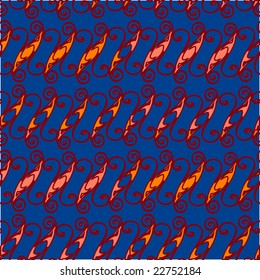 Seamless 3d vector pattern with tiles