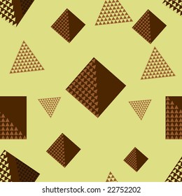 Seamless 3d vector pattern with tiles