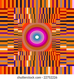 Seamless 3d vector pattern with tiles