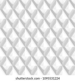 Seamless 3d white diamond background texture - eps10 vector