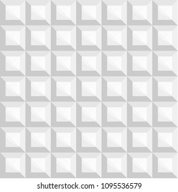 Fondo cuadrado cuadrado blanco de 3d sin inconvenientes con textura de relieve - vector eps10