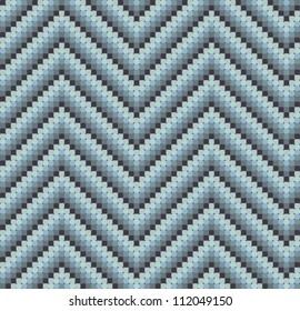 A seamless 60s retro zigzag pattern in cool colours, which is made of a mosaic of rounded squares. Perfect for repeat tiling or a stand alone wallpaper.