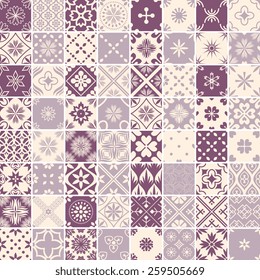 Seamless 64 patterns with decorative ornament