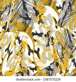 Seamless Absract Creative Pattern. Tropical Motif.