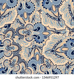 Seamless abstarct indian pattern. Trend fashion textile surface print for interior decor, womenswear, cover, gifts.