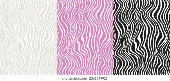 Seamless abstrac  background with colorful waves. Trendy vector illustration in style retro. Vector weave pattern.