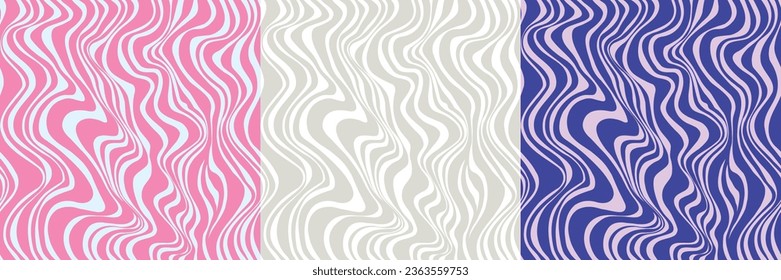 Seamless abstrac  background with colorful waves. Trendy vector illustration in style retro. Vector weave pattern.