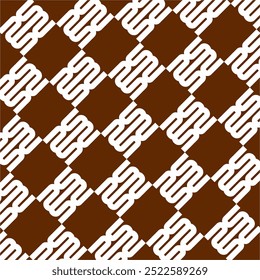 Padrão de design de letra 2S abstrato contínuo. Usado para projetar superfícies, tecidos e têxteis.